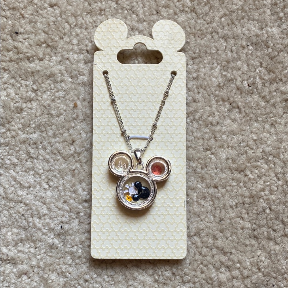 Disney Silver Mickey Mouse Pendant and Chain